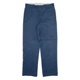 DICKIES Mens Trousers Blue Regular Straight W34 L32