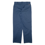 DICKIES Mens Trousers Blue Regular Straight W34 L32