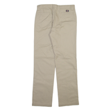 DICKIES Womens Trousers Beige Slim Straight W30 L31
