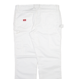 DICKIES Carpenter Womens Trousers White Regular Straight W36 L32