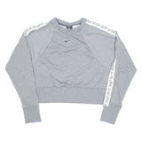 NIKE Cropped Womens Sweatshirt Grey Crew Neck S