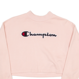 CHAMPION Cropped Womens Sweatshirt Pink Crew Neck S