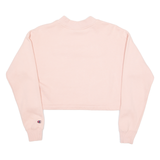 CHAMPION Cropped Womens Sweatshirt Pink Crew Neck S