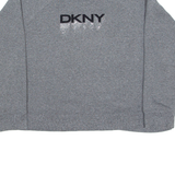 DKNY Cropped Womens Sweatshirt Grey Crew Neck M