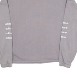 ADIDAS ORIGINALS Womens Sweatshirt Grey 1/4 Zip UK 12