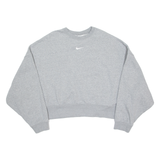 NIKE Cropped Womens Sweatshirt Grey Crew Neck XL