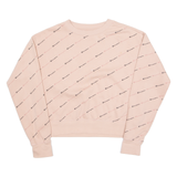 CHAMPION Cropped Womens Sweatshirt Pink Crew Neck L