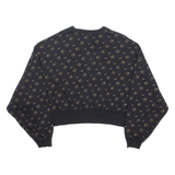 NIKE Cropped Loose Fit Womens Sweatshirt Black Crew Neck S