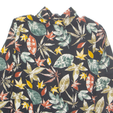 RAFAELA BENA Womens Shirt Black Floral Long Sleeve S