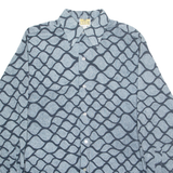 CLUB Mens Shirt Blue Crazy Pattern Long Sleeve M