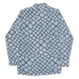 CLUB Mens Shirt Blue Crazy Pattern Long Sleeve M