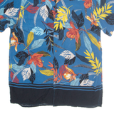 ALCOTT Mens Hawaiian Shirt Blue Floral XL