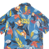ALCOTT Mens Hawaiian Shirt Blue Floral XL