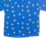 Mens Shirt Blue Crazy Pattern L