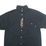 TOP SPIRIT Mens Plain Shirt Black M