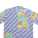 30 Juin 2016 Anniversaire De L Independance Mens Shirt Purple Crazy Pattern M