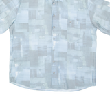 NICK TAYLOR Mens Shirt Blue Geometric XL