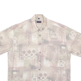 NICK TAYLOR Mens Shirt Brown Geometric XL