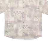 NICK TAYLOR Mens Shirt Brown Geometric XL