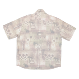 NICK TAYLOR Mens Shirt Brown Geometric XL