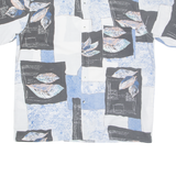 Mens Shirt White Geometric XL