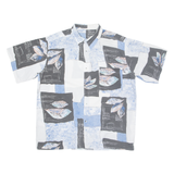 Mens Shirt White Geometric XL