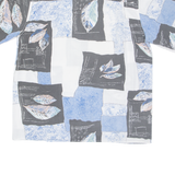 Mens Shirt White Geometric XL