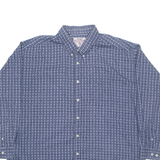 WRANGLER Mens Shirt Blue Geometric Long Sleeve 2XL