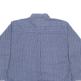 WRANGLER Mens Shirt Blue Geometric Long Sleeve 2XL