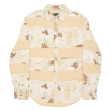 DIESEL Mens Shirt Brown Floral Long Sleeve M