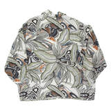 Womens Shirt Green Crazy Pattern Long Sleeve XL