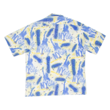 Mens Shirt Blue Crazy Pattern L