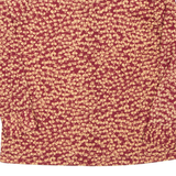 Womens Shirt Maroon Crazy Pattern Long Sleeve M