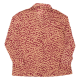Womens Shirt Maroon Crazy Pattern Long Sleeve M