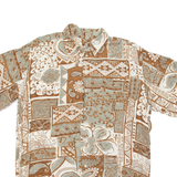 Mens Shirt Brown Crazy Pattern L
