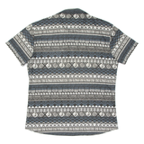 Mens Shirt Black Crazy Pattern M