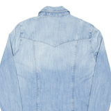 GUESS Womens Denim Shirt Blue Long Sleeve S