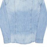 GUESS Womens Denim Shirt Blue Long Sleeve S