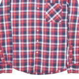 TOMMY HILFIGER Denim Mens Shirt Red Check Long Sleeve XL