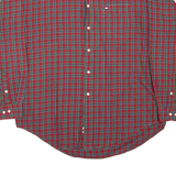 TOMMY HILFIGER Mens Shirt Red Check Long Sleeve L