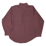 TOMMY HILFIGER Mens Shirt Red Check Long Sleeve L