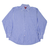 PIERRE CARDIN Mens Shirt Blue Striped Long Sleeve XL