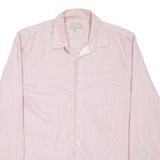 JACK WILLS Mens Shirt Pink Striped Long Sleeve L