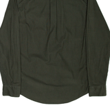 FARAH Slim Fit Mens Corduroy Shirt Green Long Sleeve S