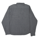 DKNY Mens Plain Shirt Grey Long Sleeve 2XL