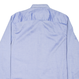 CALVIN KLEIN Mens Plain Shirt Blue Long Sleeve L