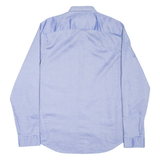 CALVIN KLEIN Mens Plain Shirt Blue Long Sleeve L