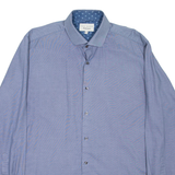 TED BAKER Mens Plain Shirt Blue Long Sleeve XL