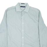 TOMMY HILFIGER Slim Fit Mens Shirt Green Long Sleeve M