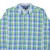 TOMMY HILFIGER Mens Shirt Green Check Long Sleeve M